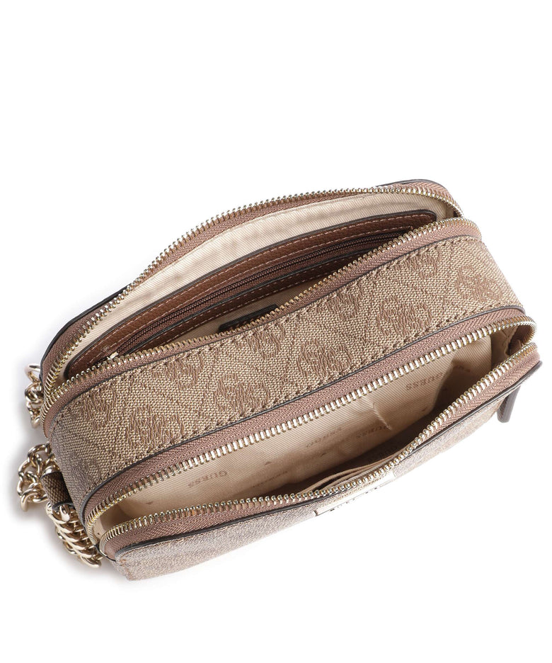 Guess Noelle Crossbody bag latte logo/brown