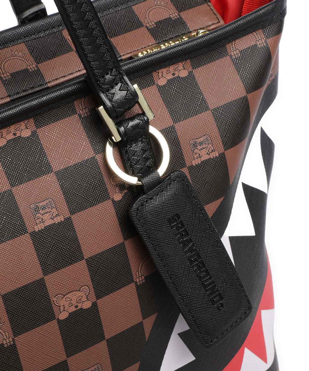 Sprayground Peeking Character Check Tote bag multicolour