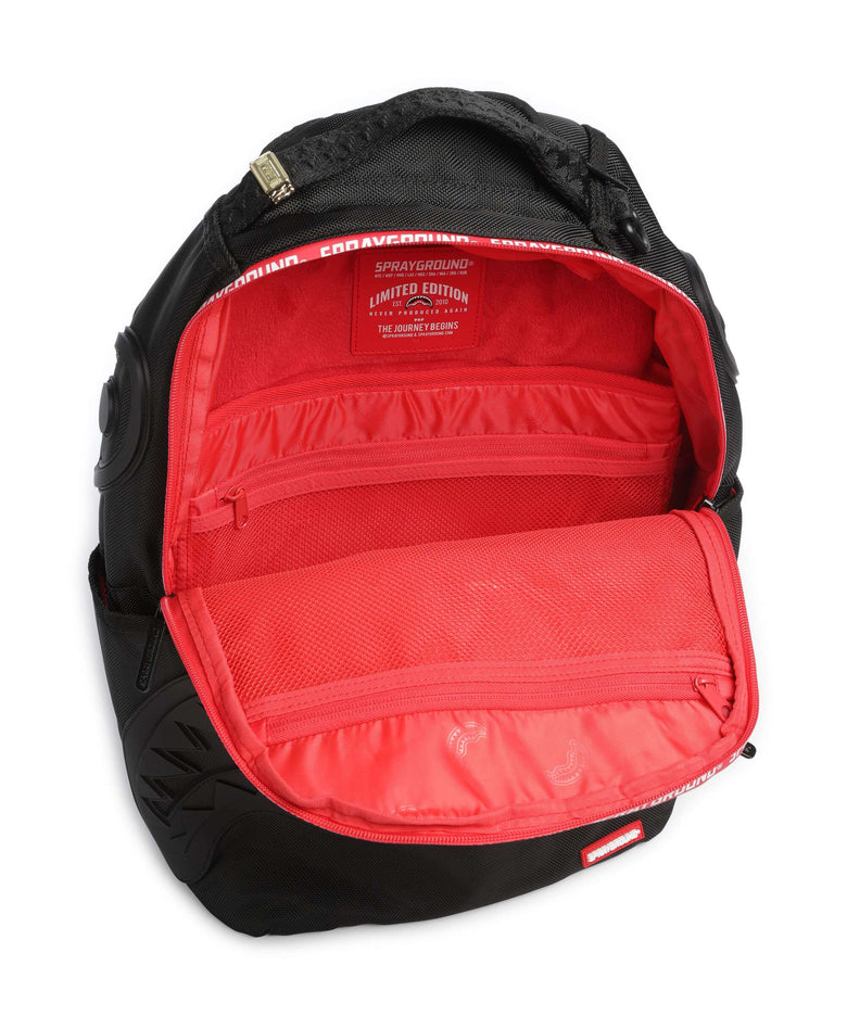 Sprayground Printed Zipper Shark Backpack black