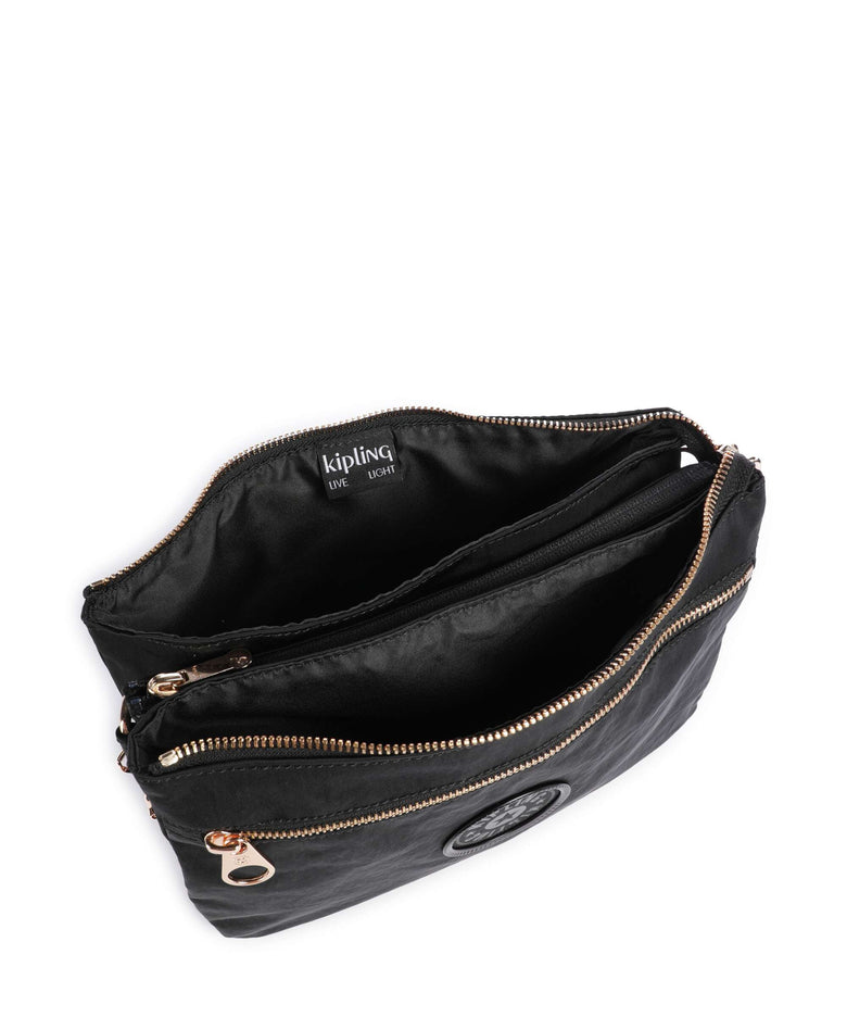 Kipling Charm Riri L Zip Crossbody bag black rose spice