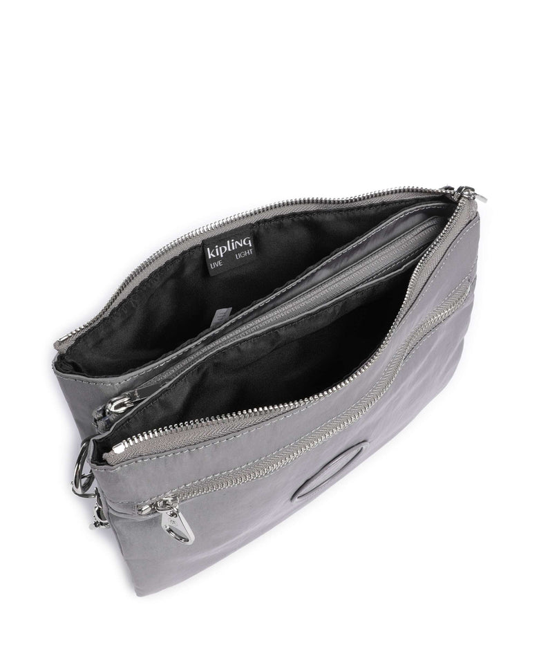 Kipling Charm Riri L Zip Crossbody bag grey spice