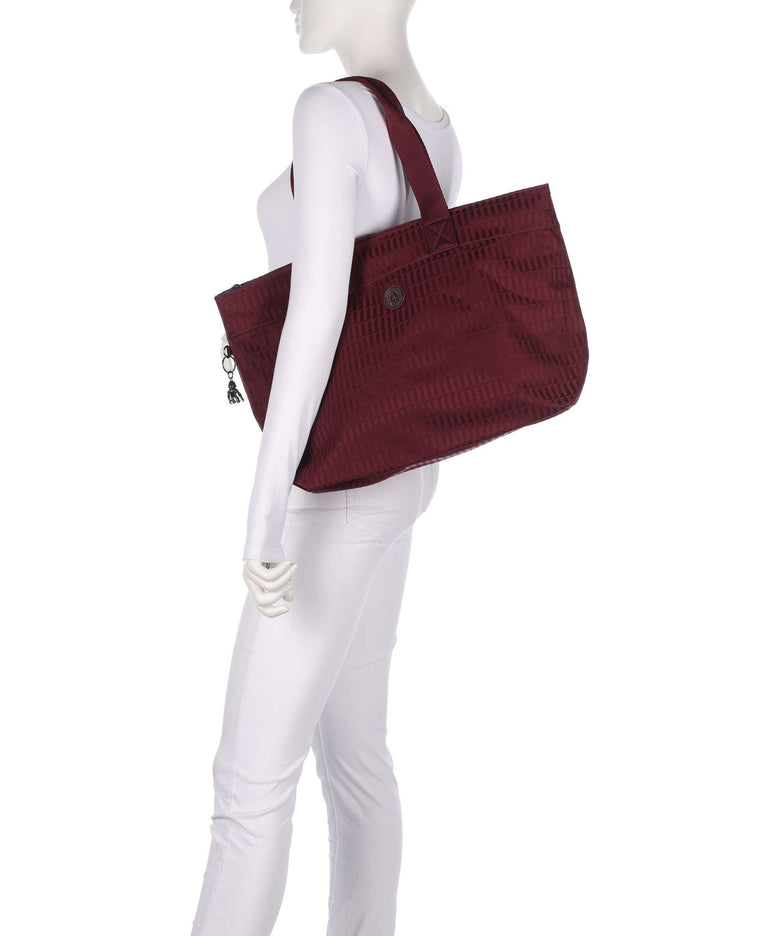Kipling Elevated Colissa Up Tote bag maroon tile