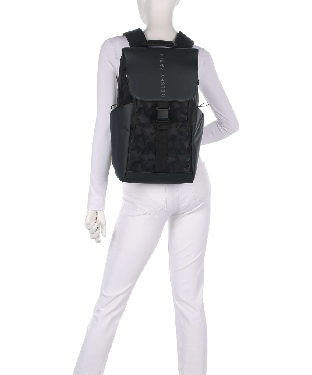 Delsey Paris Securflap Backpack schwarz tarnung