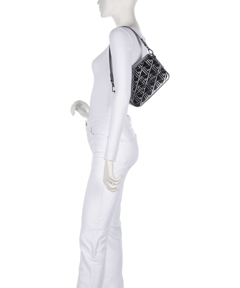 Lacoste Holiday Shoulder bag shiny dark silver