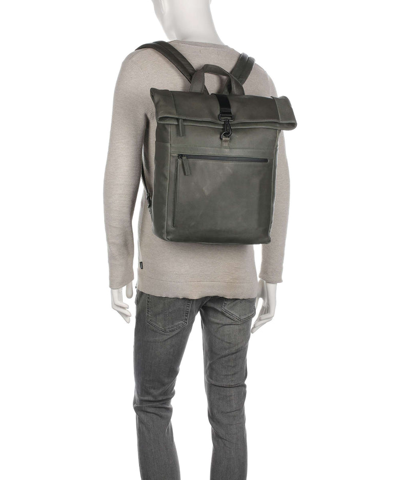 Leonhard Heyden Rolltop backpack oliv