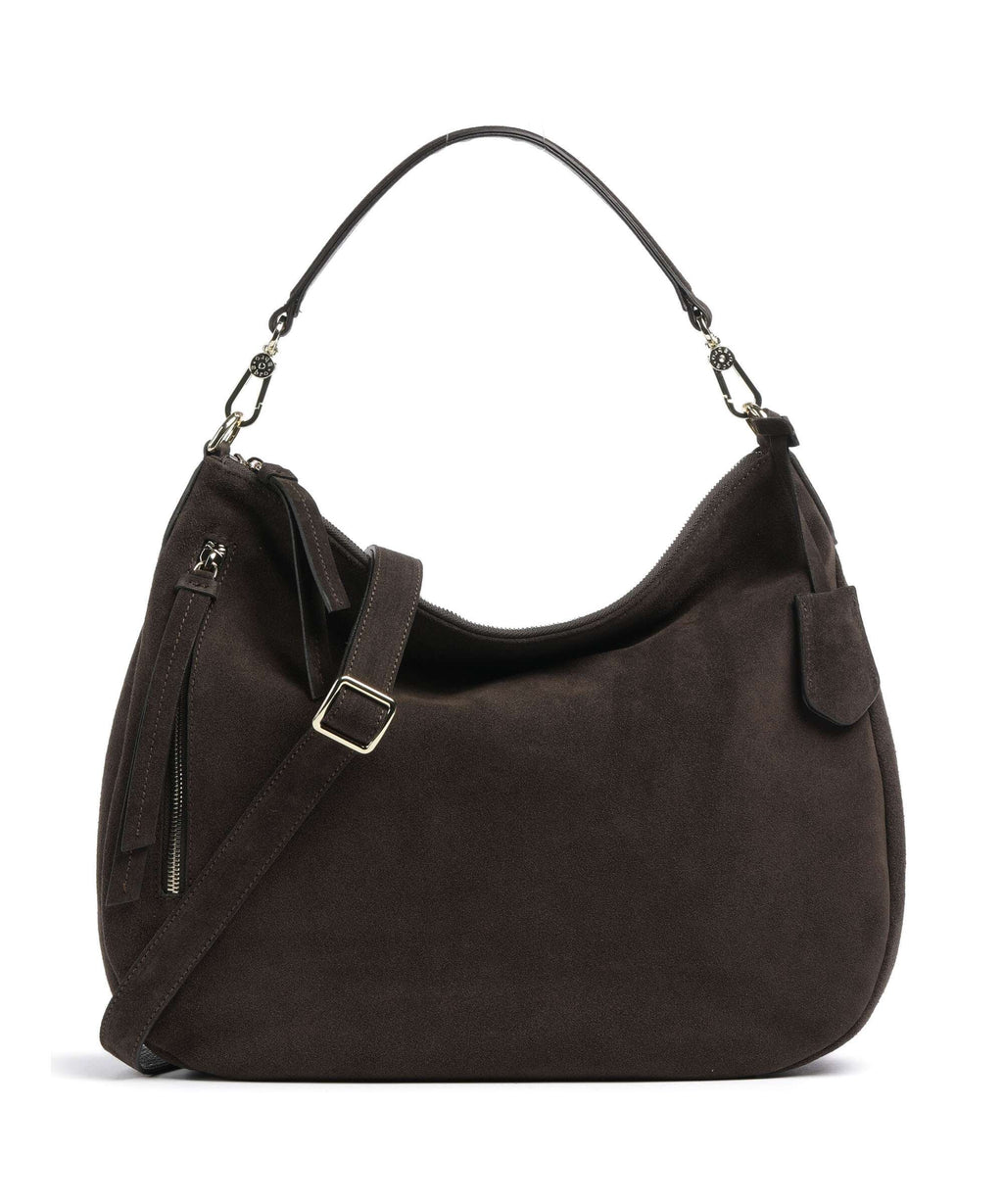Abro Suede Juna Hobo bag brown