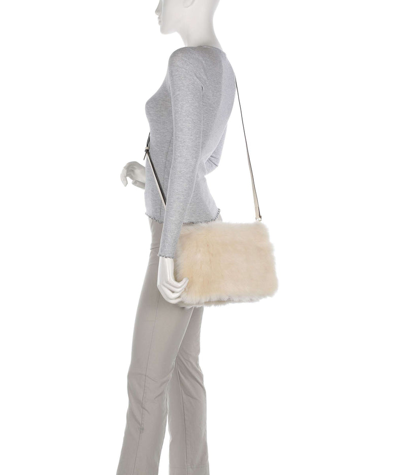 Abro Shearling Astor Shoulder bag beige