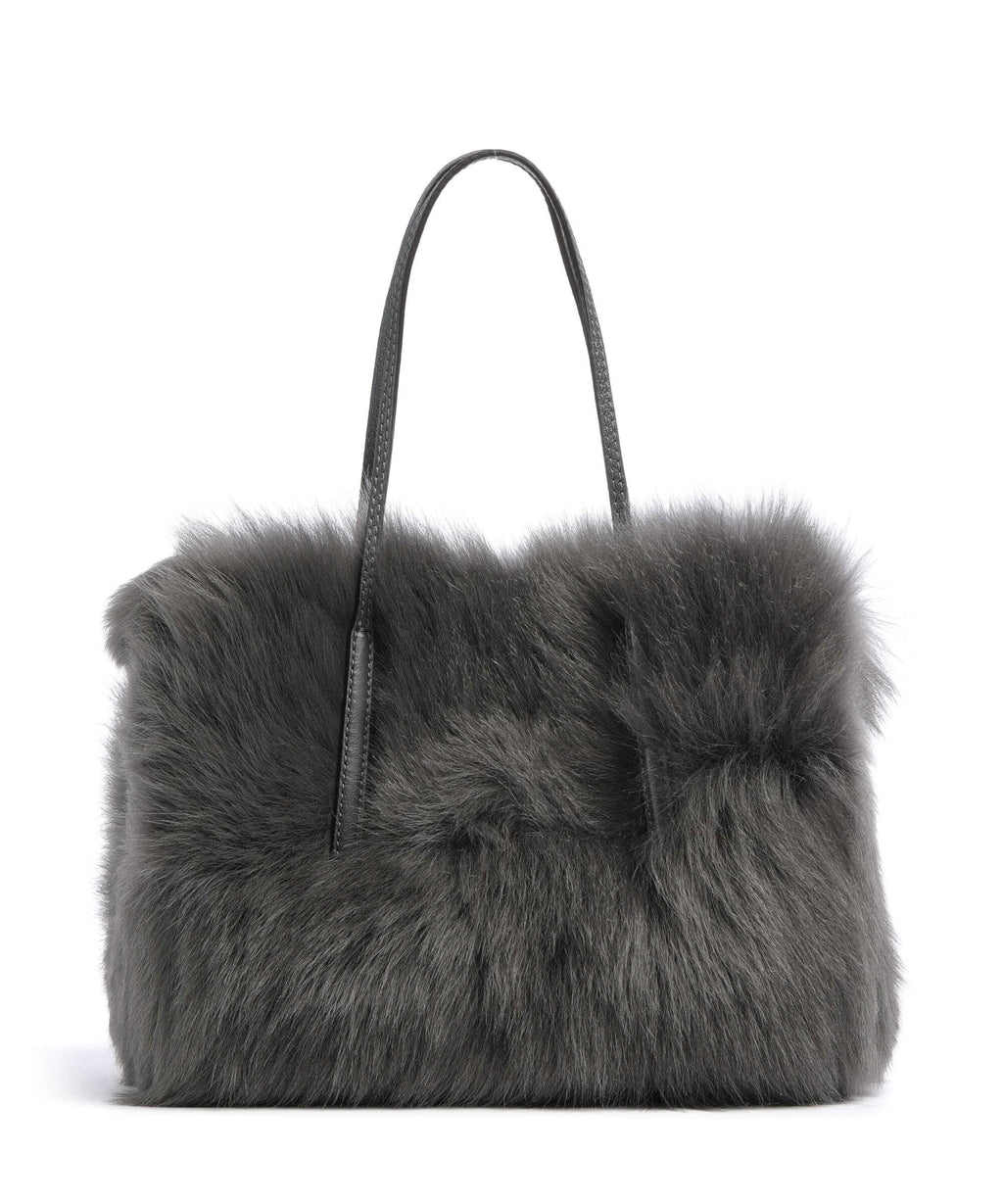 Abro Shearling Noelle Handbag grey