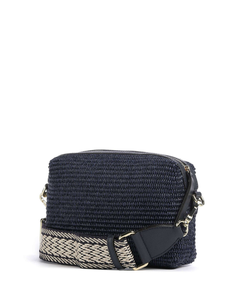 Abro Raffia Kaia Crossbody bag navy