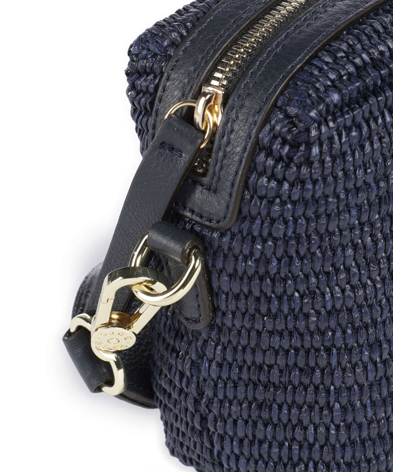 Abro Raffia Kaia Crossbody bag navy