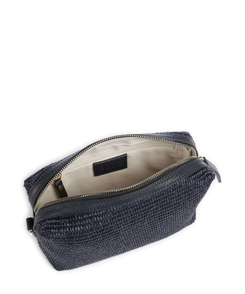 Abro Raffia Kaia Crossbody bag navy