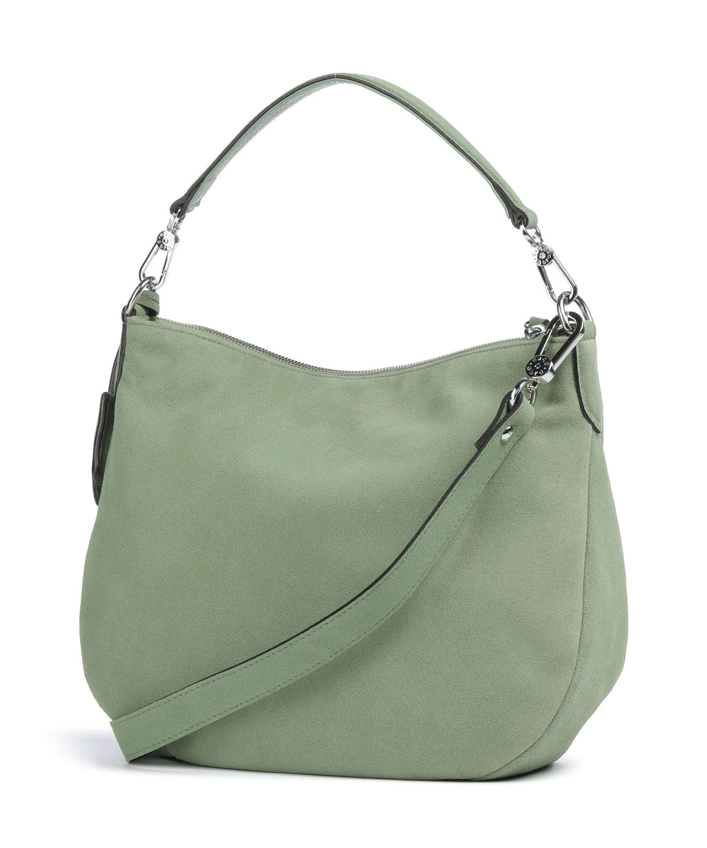 Abro Suede Juna Hobo bag green