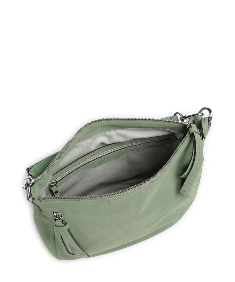 Abro Suede Juna Hobo bag green