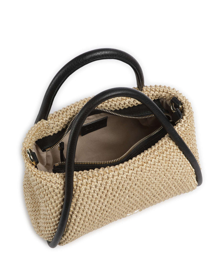 Abro Maglia Raffia Willow Handbag natural/black