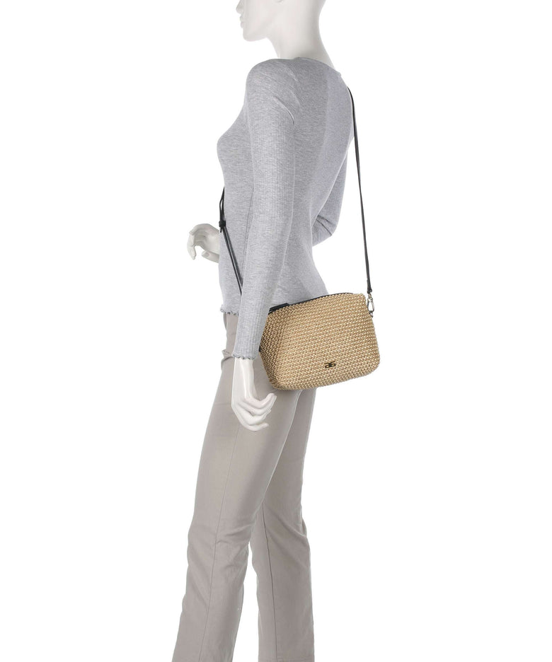 Abro Maglia Raffia Kaia Crossbody bag natural/black