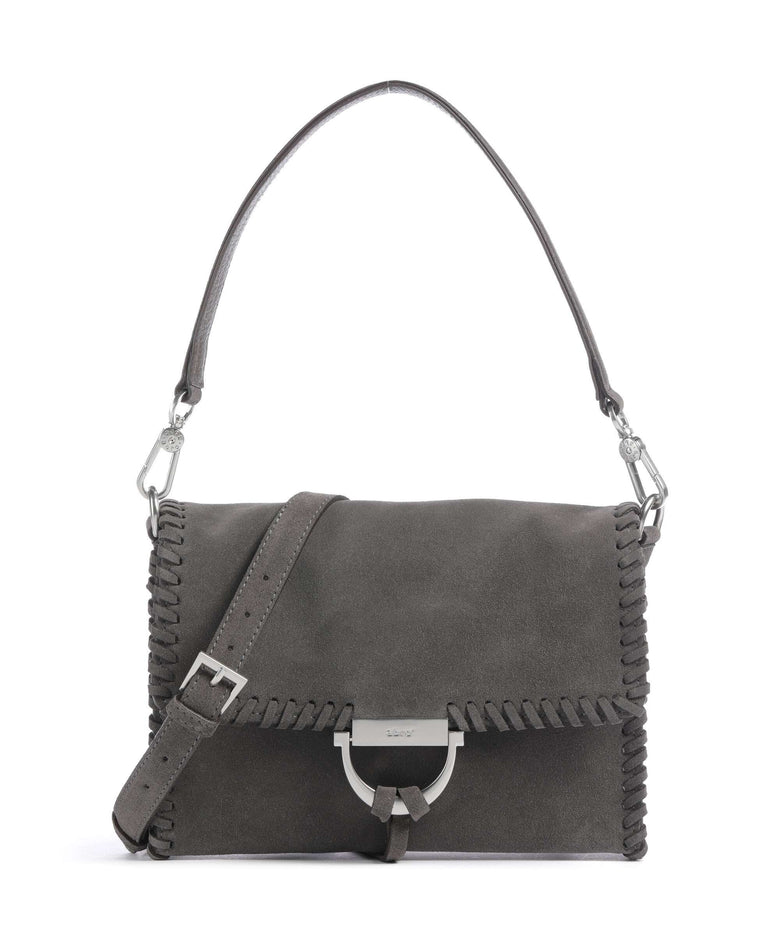 Abro Suede Temi Stitch Shoulder bag grey