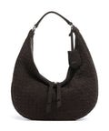 Abro Suede Weaving Nana Small Hobo bag dark brown