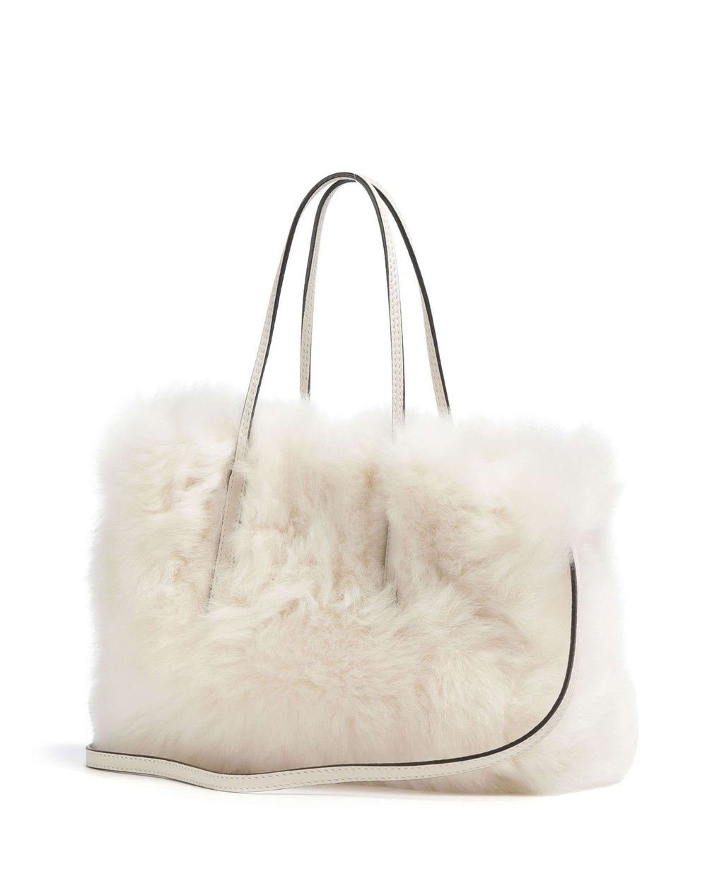 Abro Shearling Noelle Handbag beige