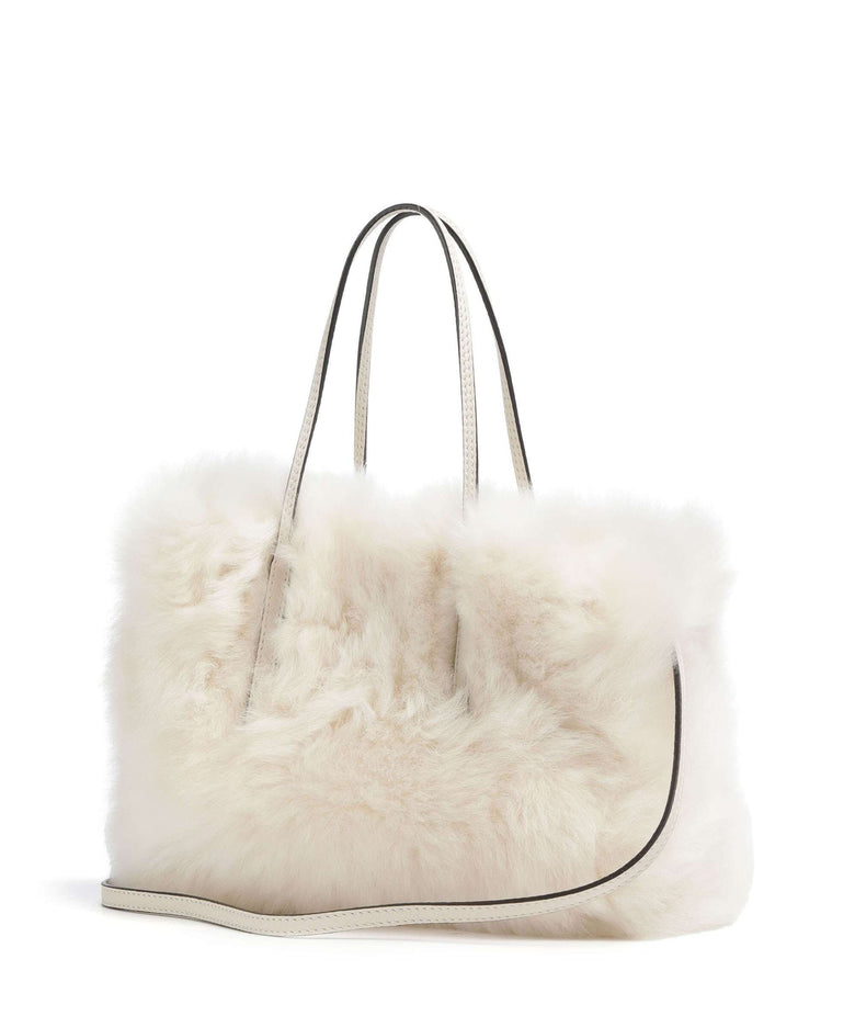 Abro Shearling Noelle Handbag beige