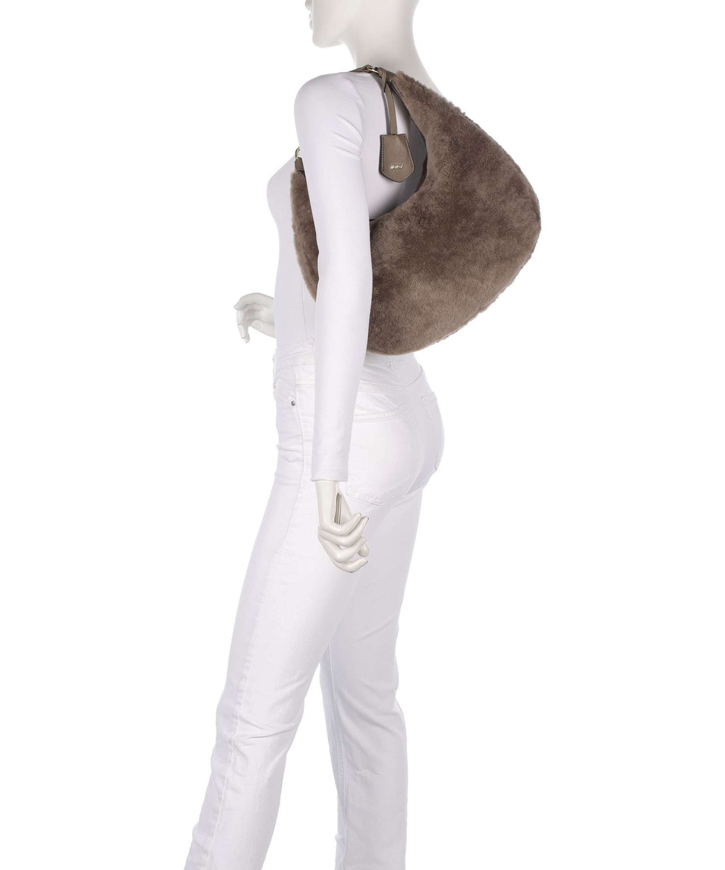Abro Shearling Nana Small Hobo bag tope