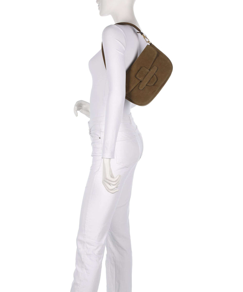 Abro Suede Camilla Shoulder bag military