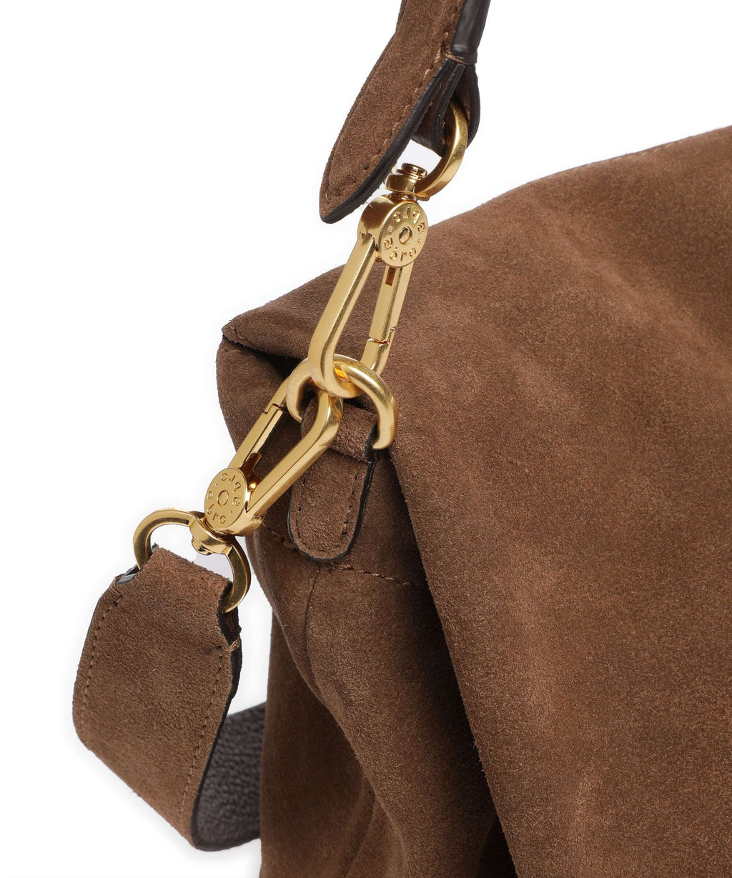 Abro Suede Temi Large Shoulder bag wood