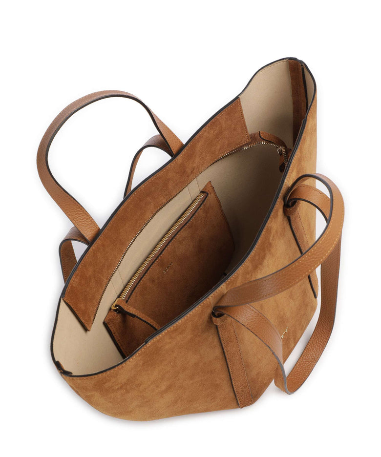Abro Suede Cosmo Medium Tote bag cuoio