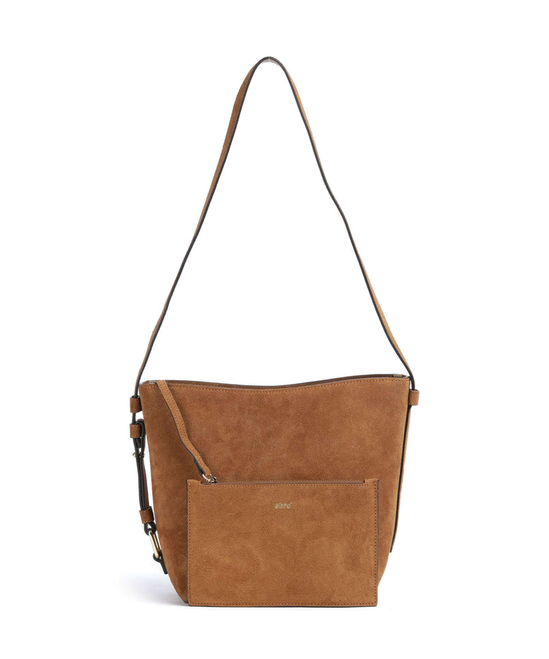 Abro Suede Cosmo Crossbody bag cuoio