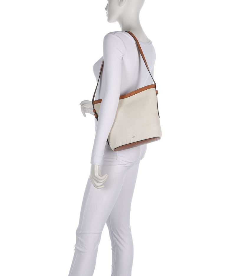 Abro Super Drill Cosmo Hobo bag ivory/cuoio