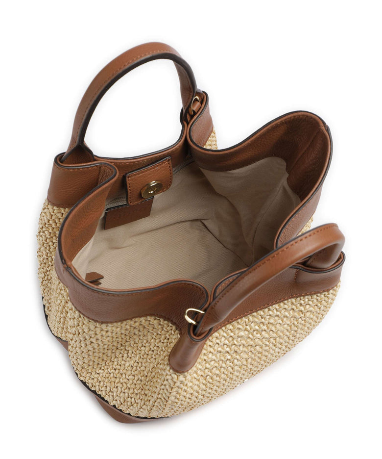 Abro Maglia Raffia Essential Small Crossbody bag natural/nut