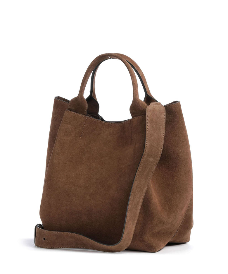 Abro Suede Essential Medium Handbag wood