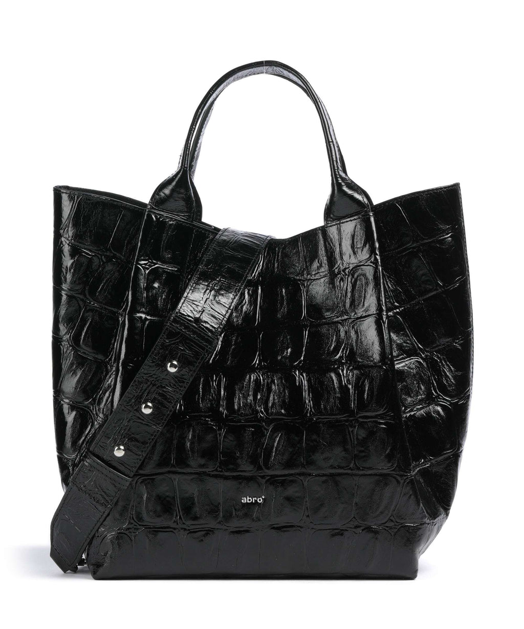 Abro Maxi Cocco Essential Medium Handbag black/nickel
