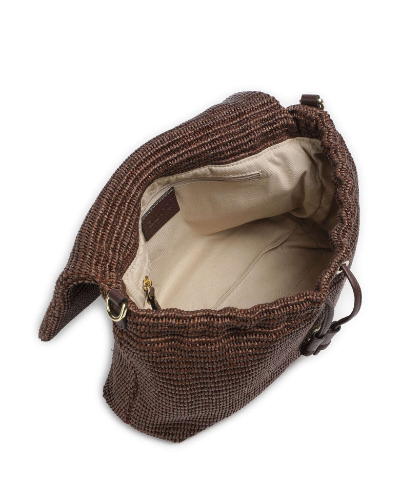 Abro Raffia Classica Temi Medium Shoulder bag wood