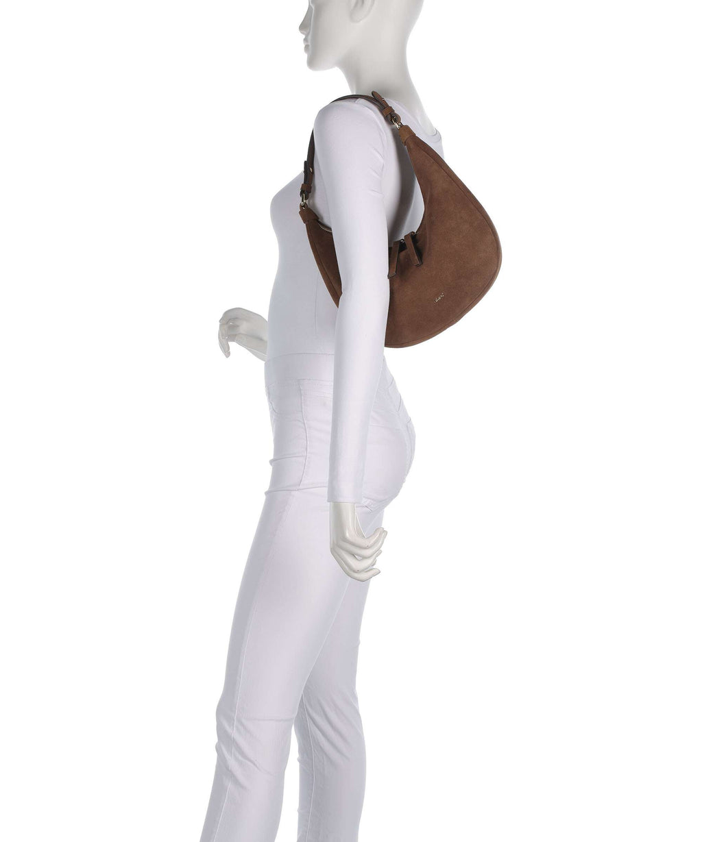 Abro Suede Nana Mini Hobo bag wood