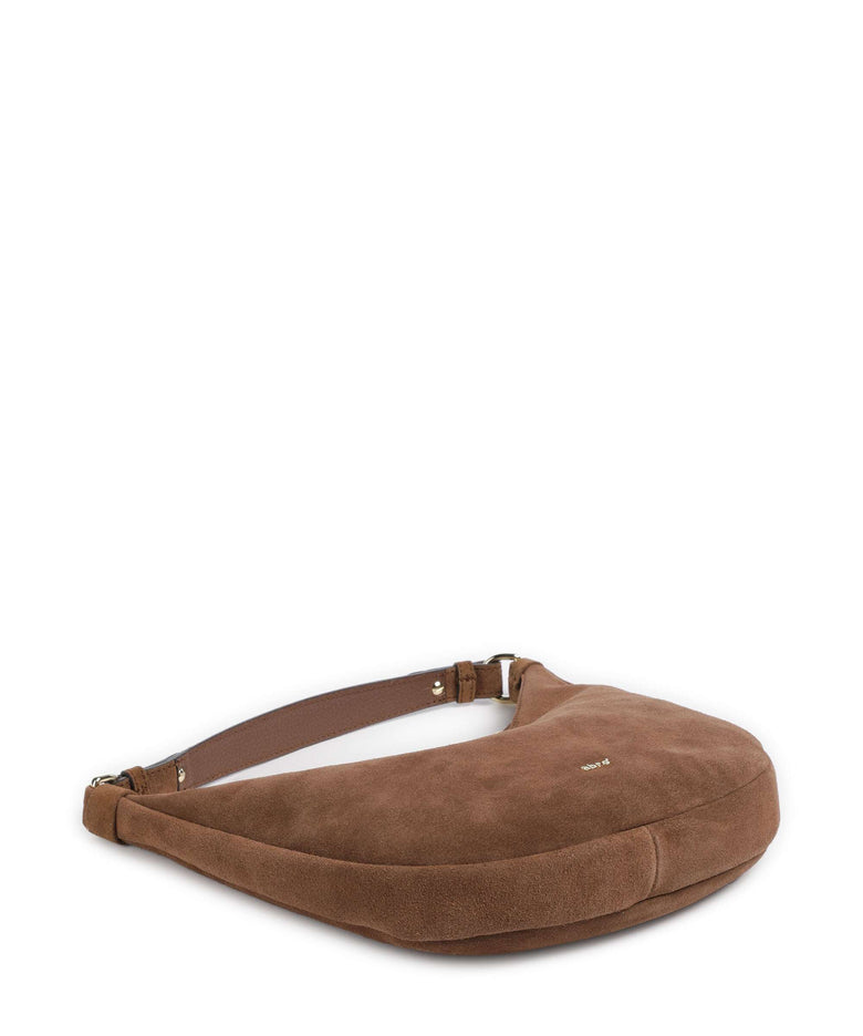 Abro Suede Nana Mini Hobo bag wood