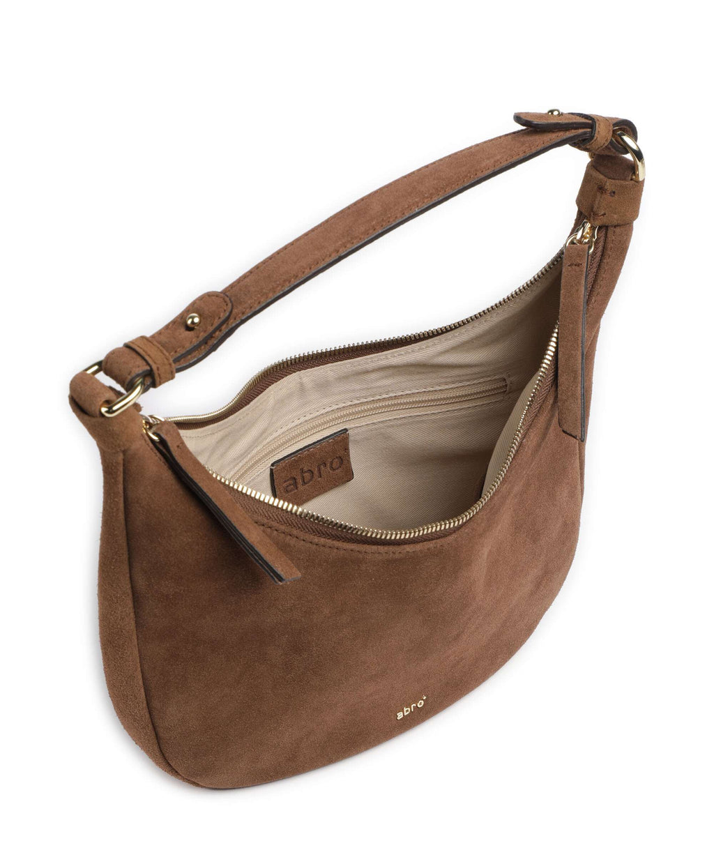 Abro Suede Nana Mini Hobo bag wood
