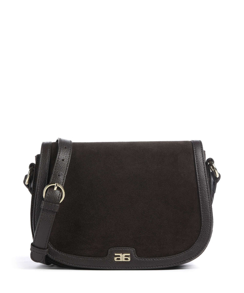 Abro Suede Rosalia Crossbody bag dark brown