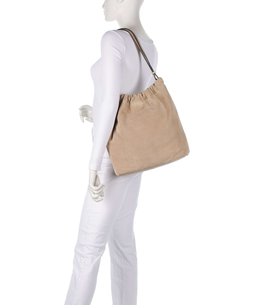 Liebeskind Cloud Suede M Hobo bag sand castle