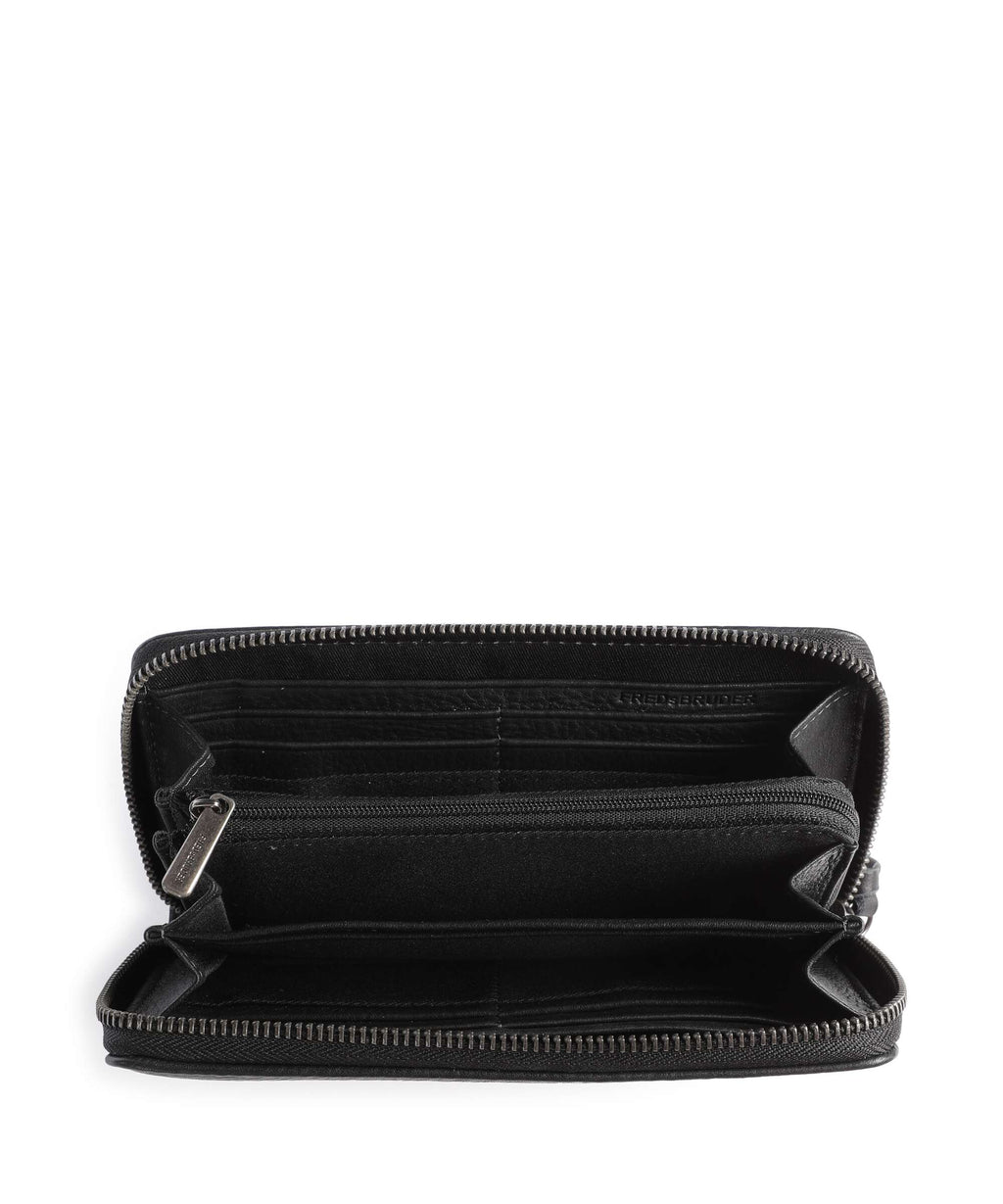 FredsBruder Dear Zip-Around Wallet black