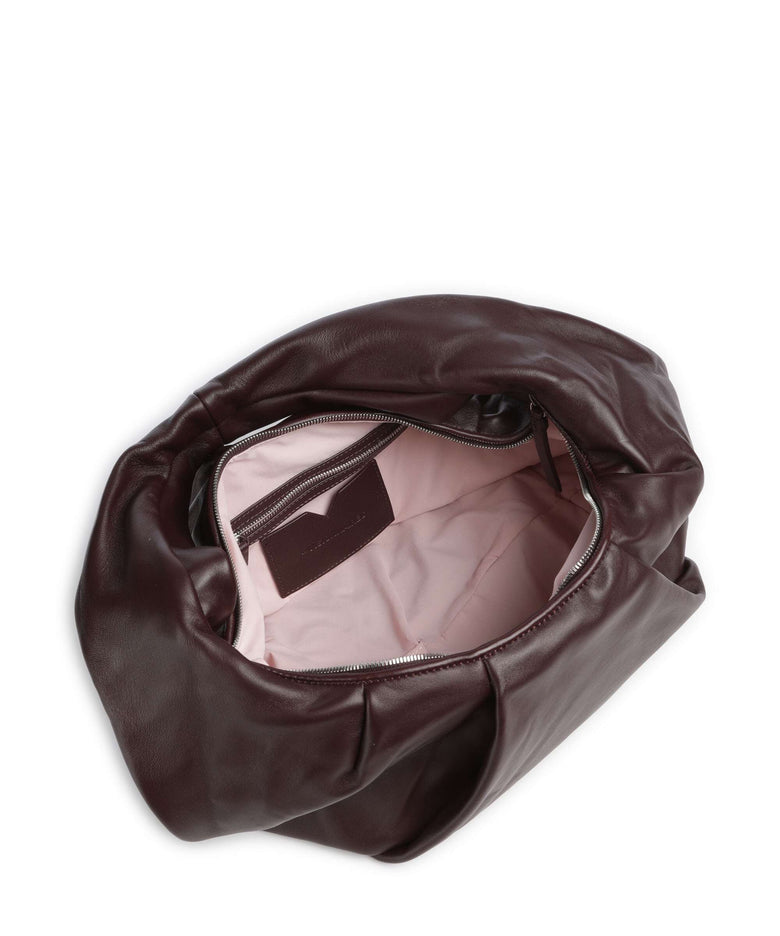 Les Visionnaires Greta Essential Silky Hobo bag aubergine