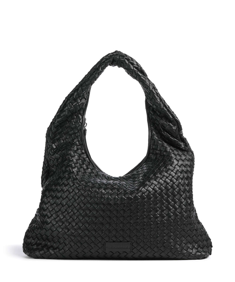 Les Visionnaires Jade Weave Silky Hobo bag black