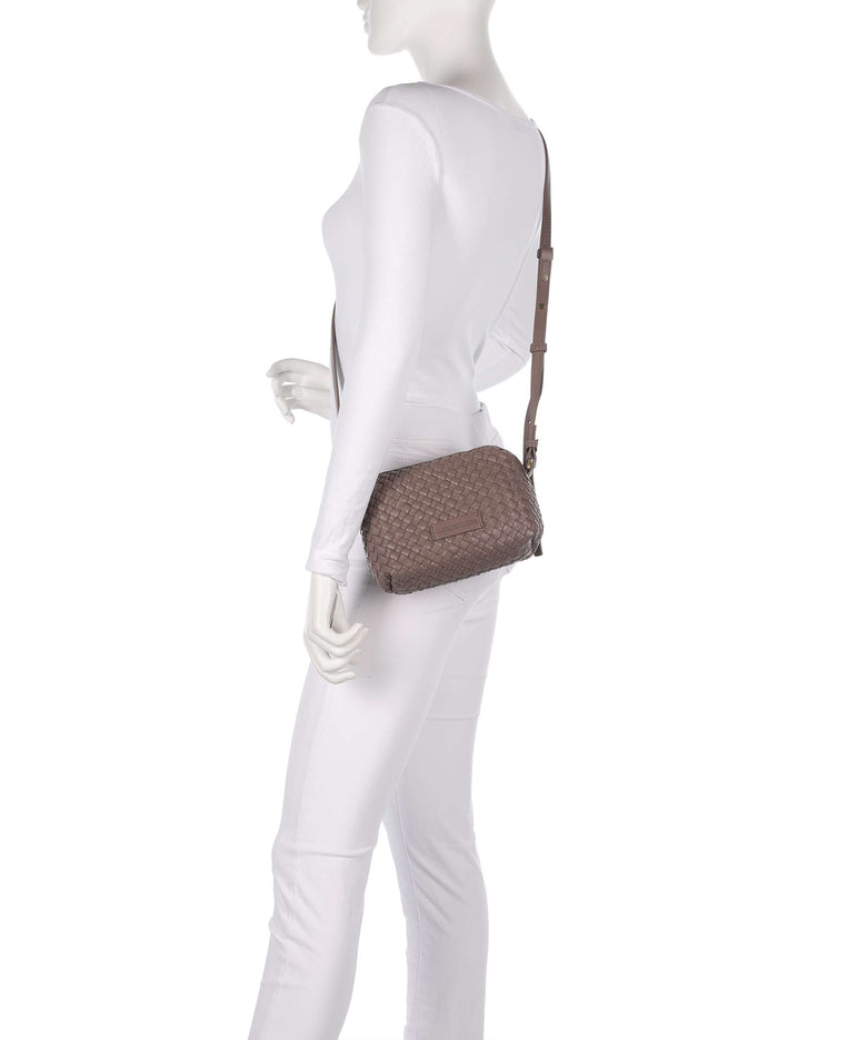 Les Visionnaires Lynn Weave Silky Crossbody bag taupe brown