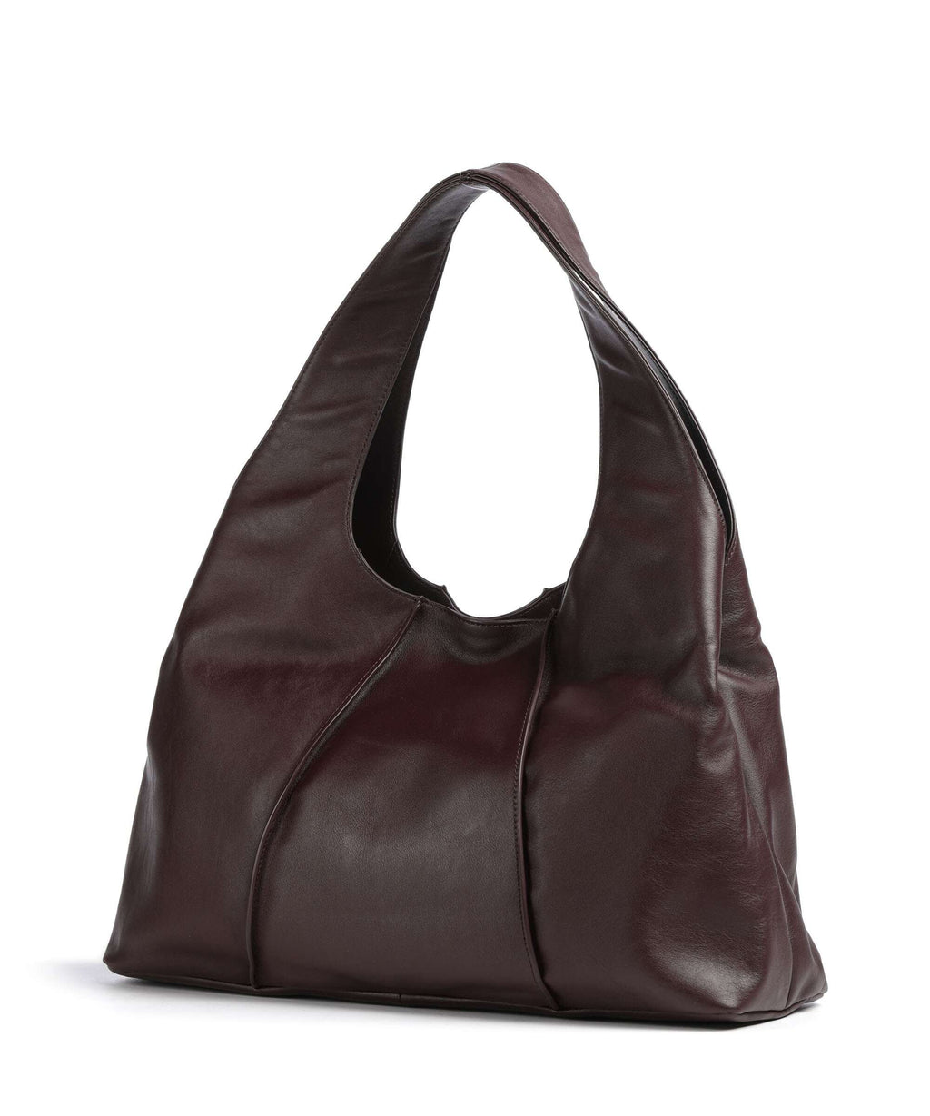 Les Visionnaires Paz Essential Silky Hobo bag aubergine