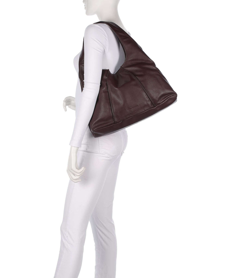 Les Visionnaires Paz Essential Silky Hobo bag aubergine