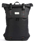 Doughnut Glossy Blocking Christopher Rolltop backpack black/red