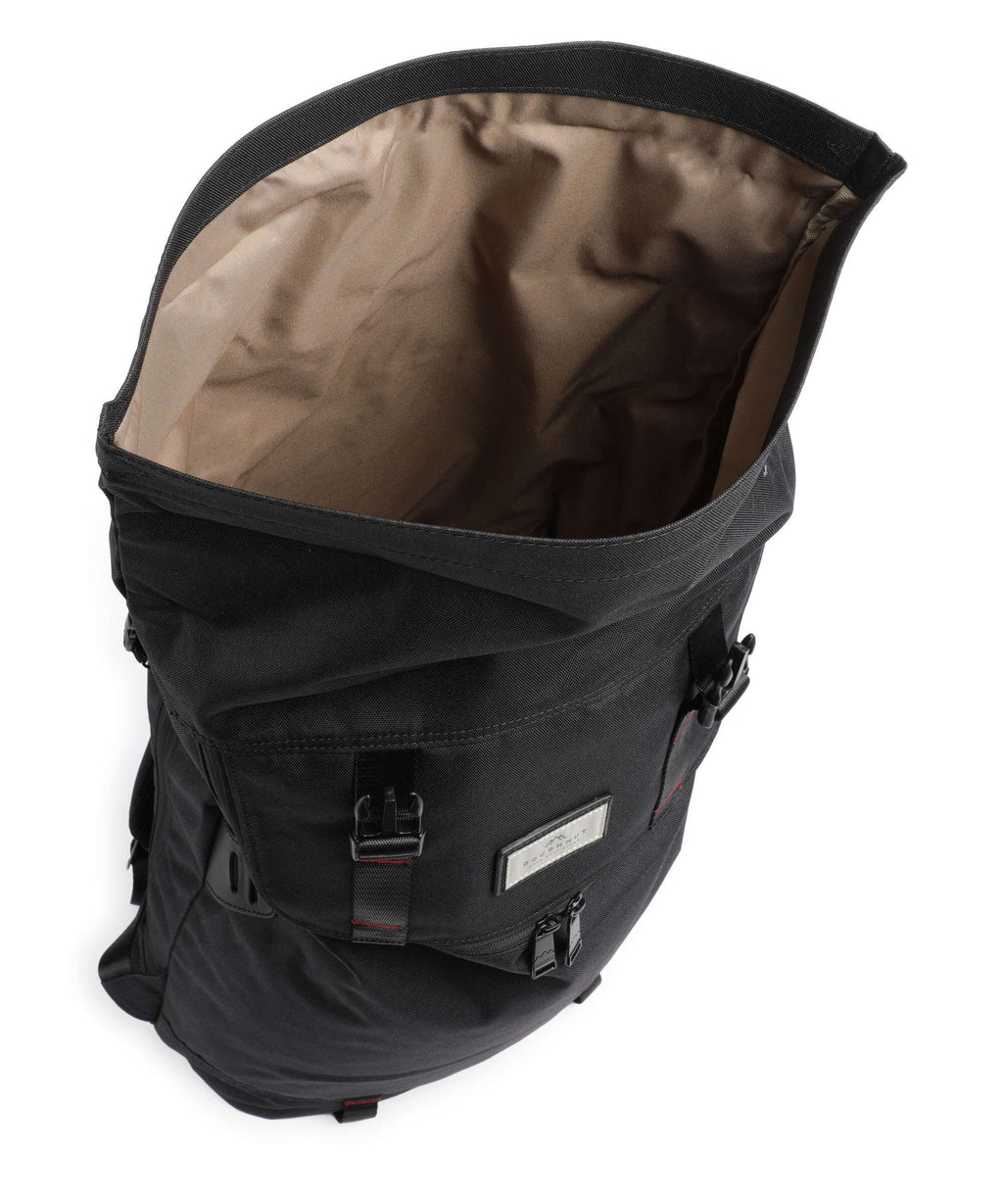 Doughnut Glossy Blocking Christopher Rolltop backpack black/red