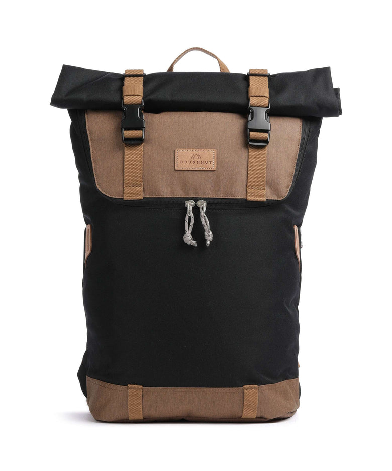 Doughnut Christopher Rolltop backpack black/khaki