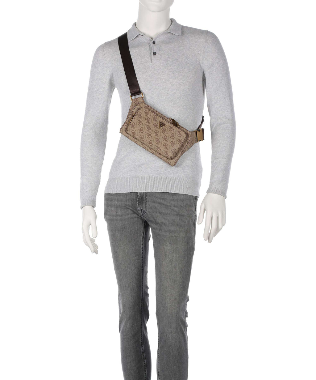 Guess Milano 4G Eco Fanny pack beige/brown