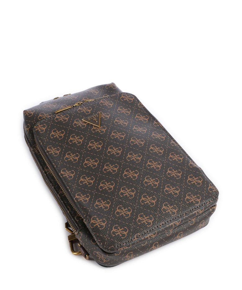 Guess Milano Sling bag brown/ochre/burgundy