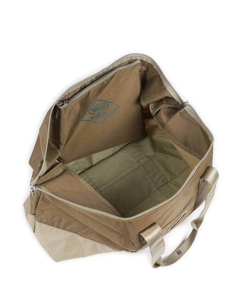 Brics Replay Sand Woo Weekend bag sand wood